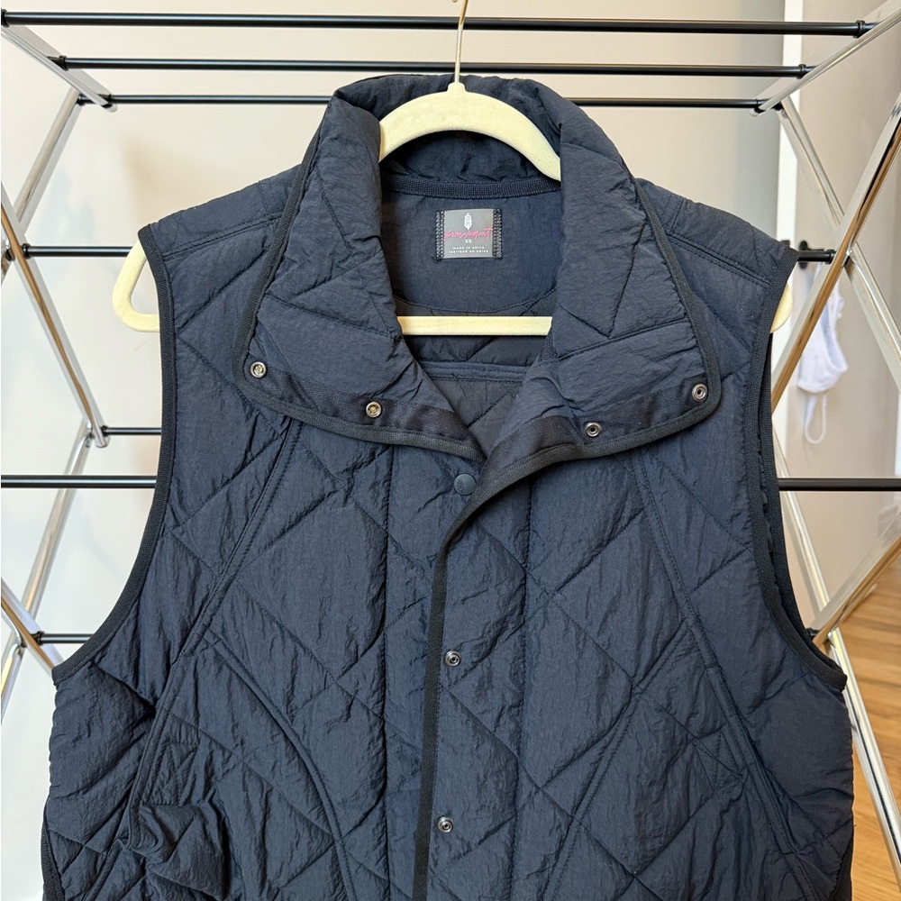 Free People Black Quinn Quilted Puffer Vest